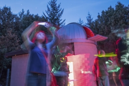 observatory viewing event - long exposure blurry and colorful